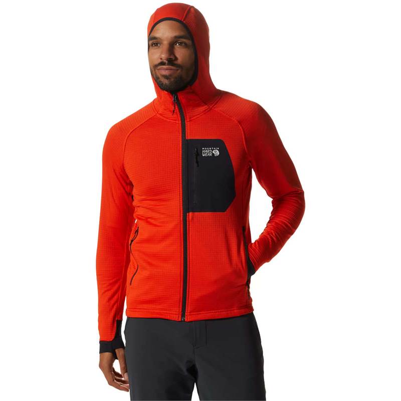 Mountain Hardwear Mens Polartec Power Grid Full Zip Hoody-4
